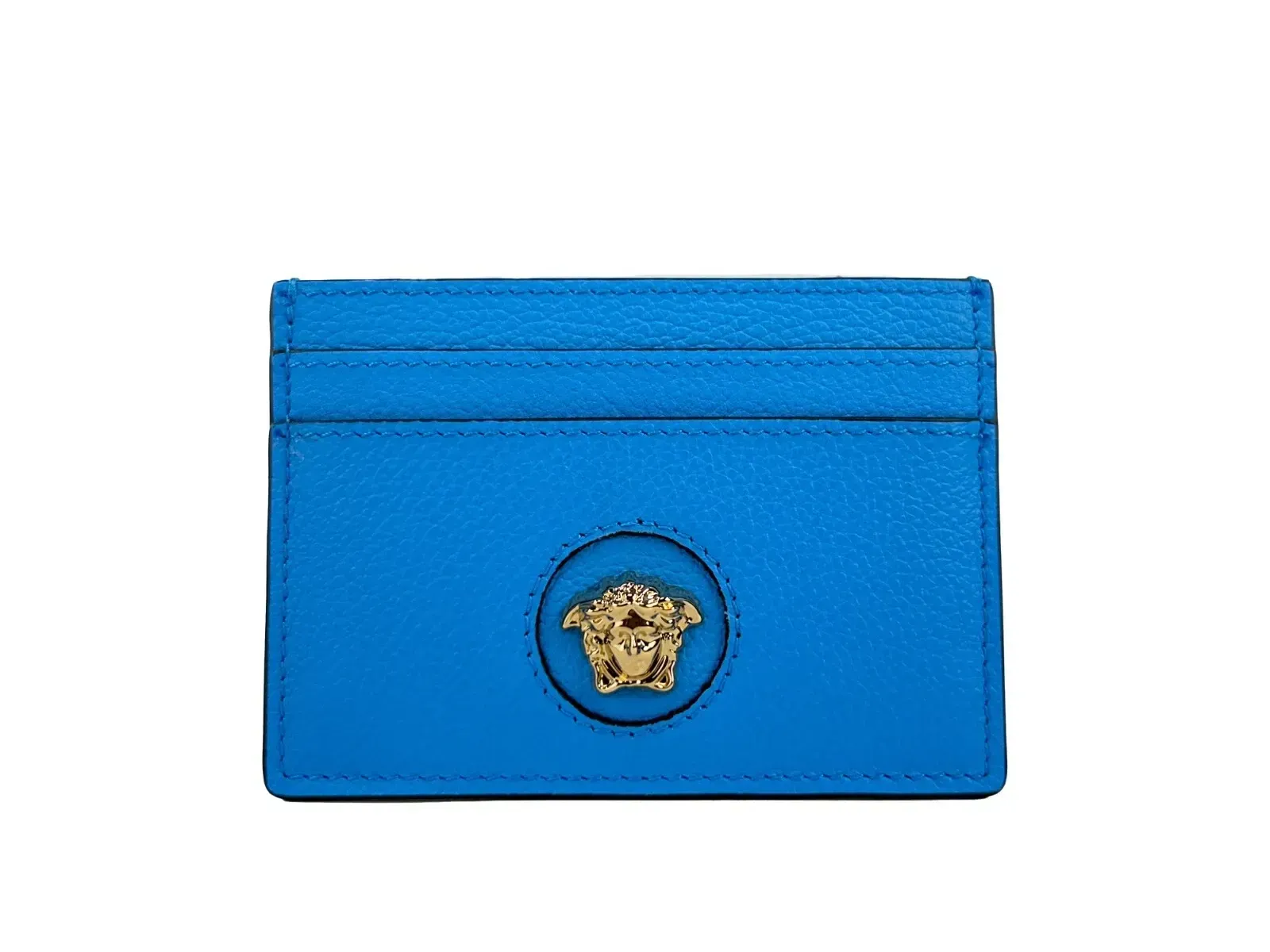 Product image for Versace Blue La Medusa Leather Cardholder | Full Inclusion | (8054034046819) | (#80237)
