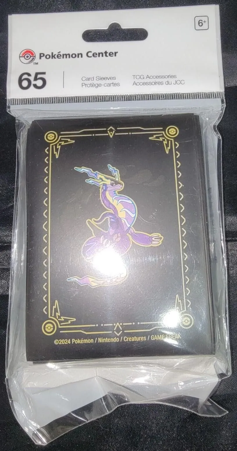 miraidon card sleeves Amazon.com: Miraidon Standard Deck Protector Sleeves (65ct) for Pokemon :  Toys & Games main image 1
