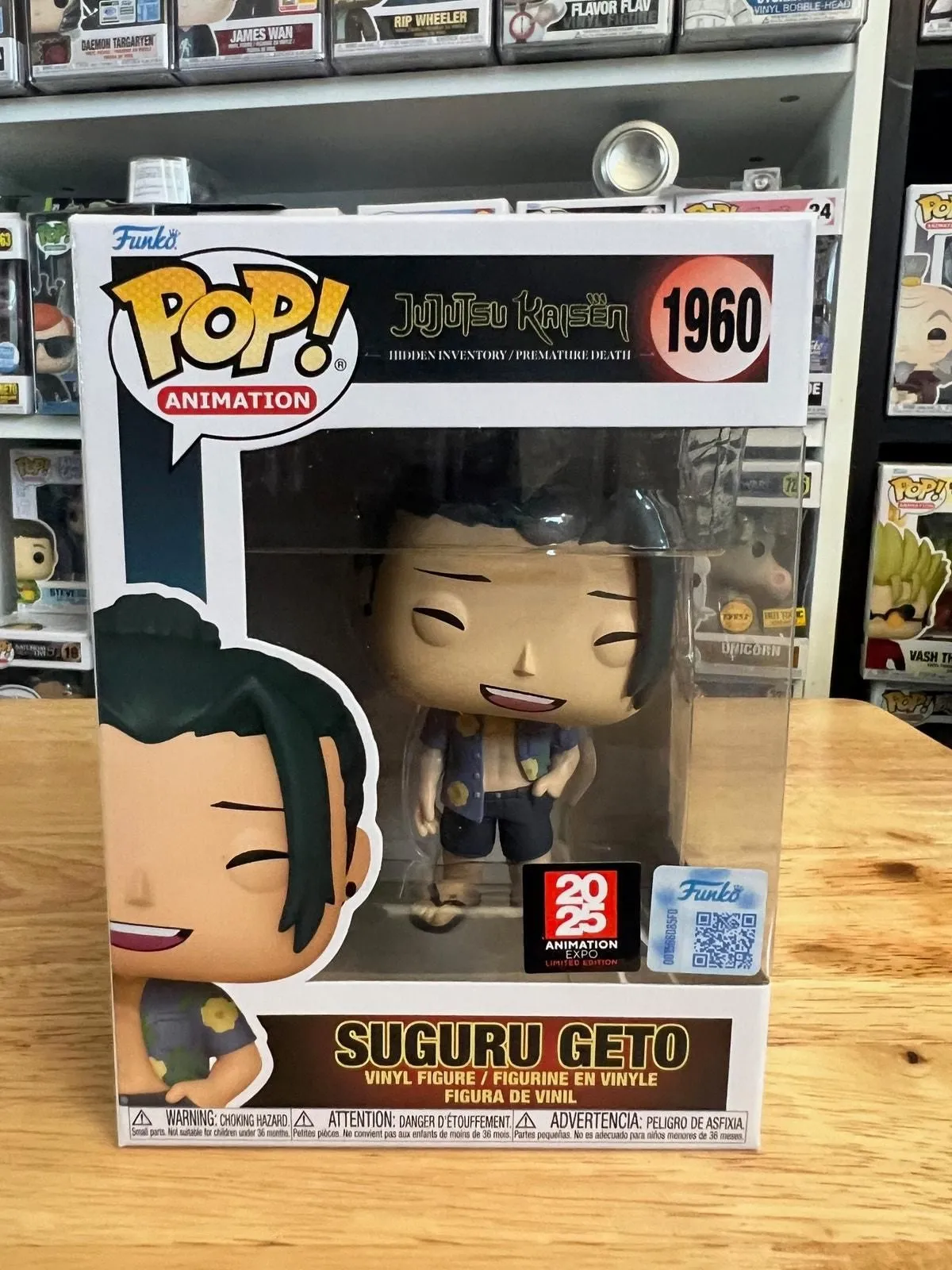 Product image for NEW IN HAND EXCLUSIVE Suguru Geto Beach Outfit Funko Pop #1960 Jujutsu Kaisen
