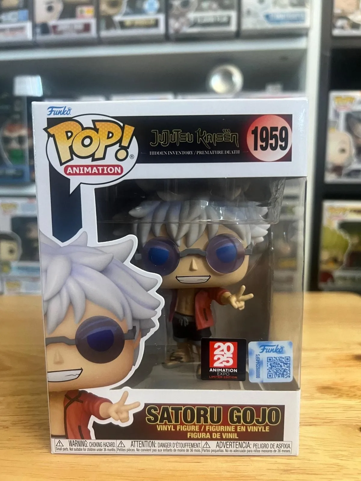 Product image for NEW IN HAND EXCLUSIVE Satoru Gojo Beach Outfit Funko Pop #1959 Jujutsu Kaisen