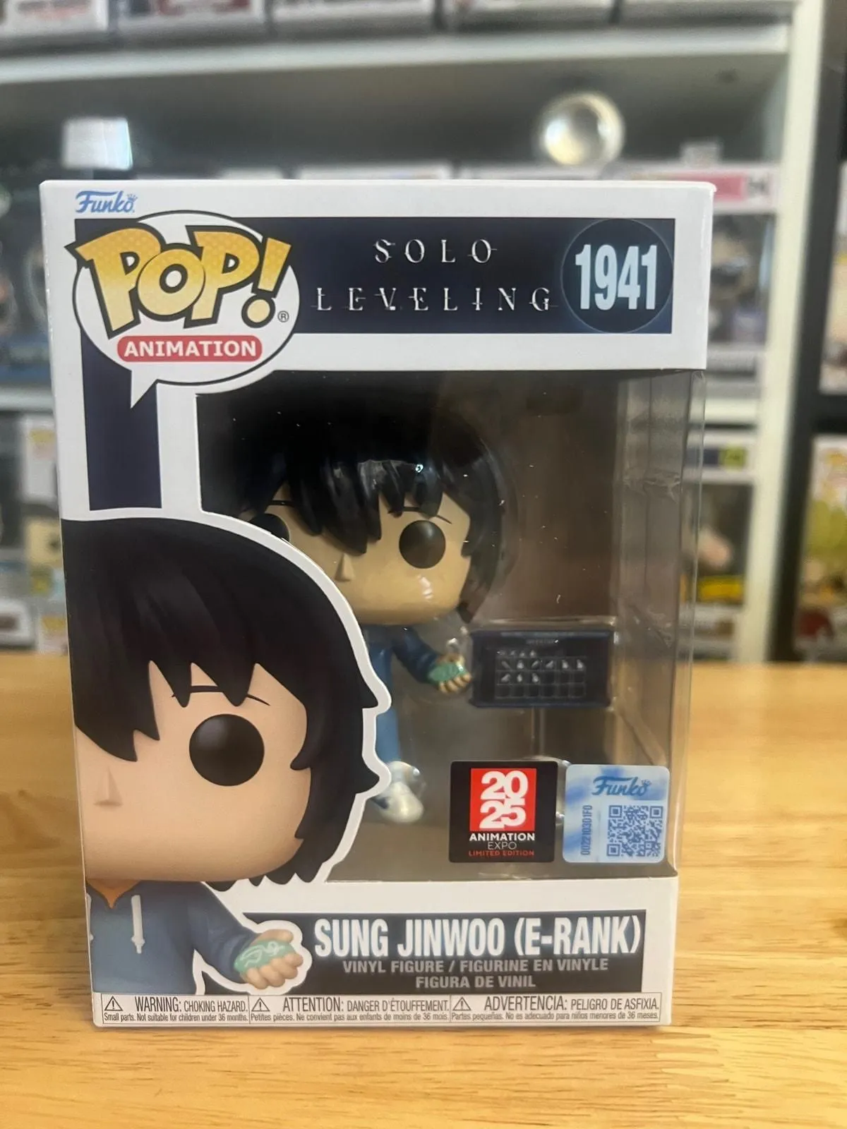 Product image for NEW IN HAND EXCLUSIVE Sung Jinwoo (E-Rank) Funko Pop #1941 Solo Leveling Anime