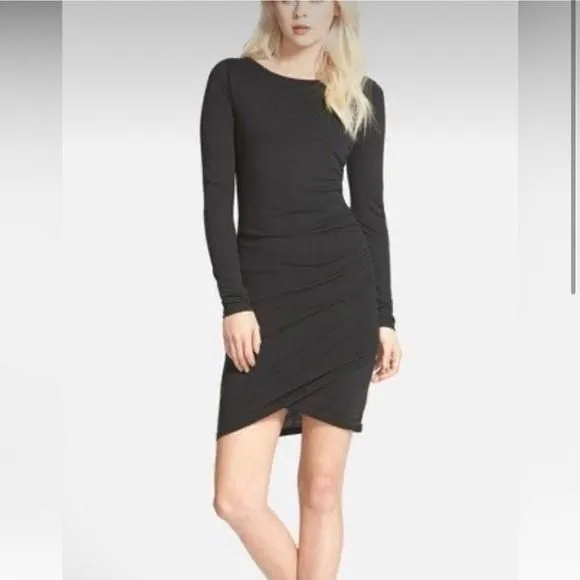 Product image for S black bodycon ruched dress