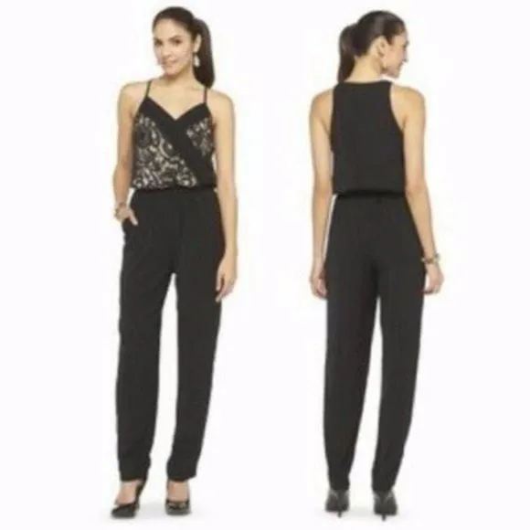 Product image for NWT XS black lace jumpsuit