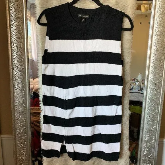 Product image for XS banana republic black and white striped sweater