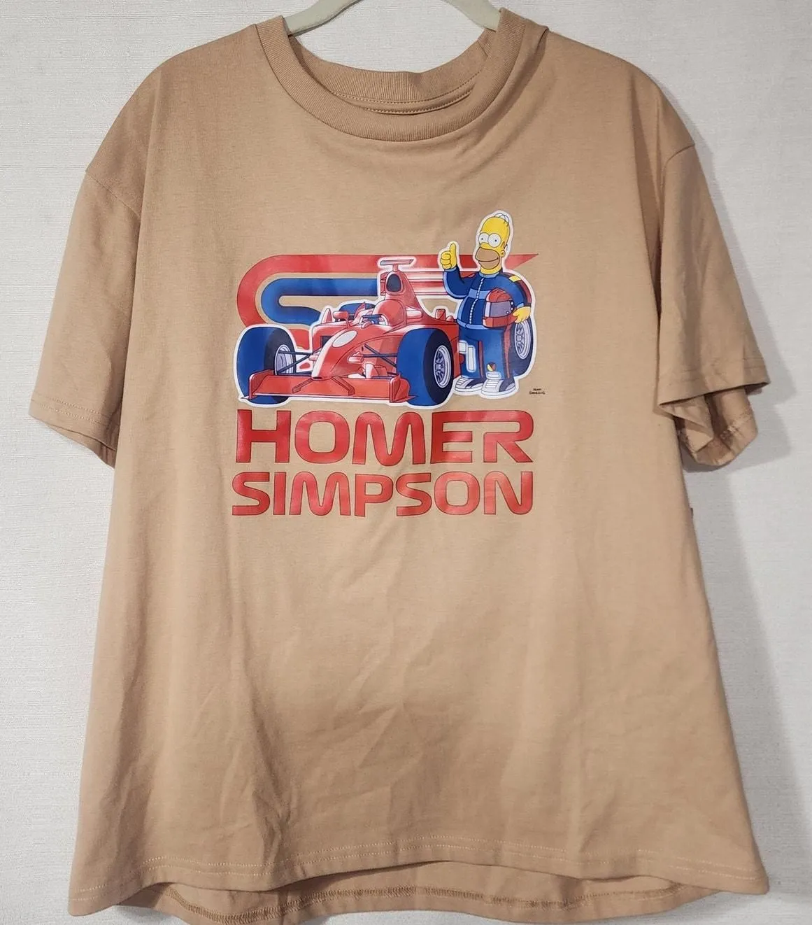 Product image for Homer Simpsons racing shirt men's Large NWT - The Simpsons