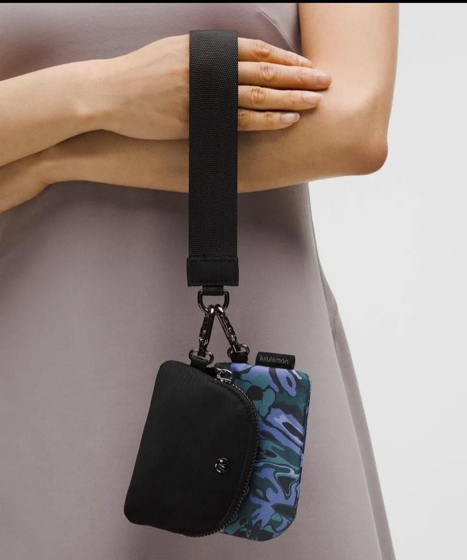 Product image for Lululemon Dual Pouch Wristlet Flower Melt/Mini Multi Gunmetal Sold Out In Stores