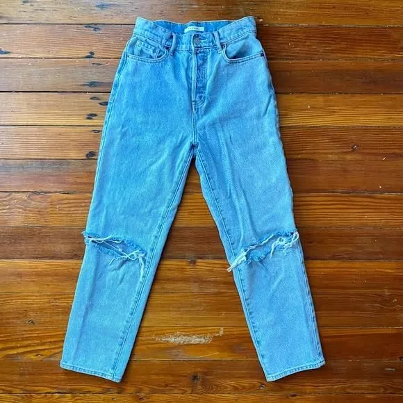 Product image for PacSun Light Blue High Waisted Straight Leg Jeans