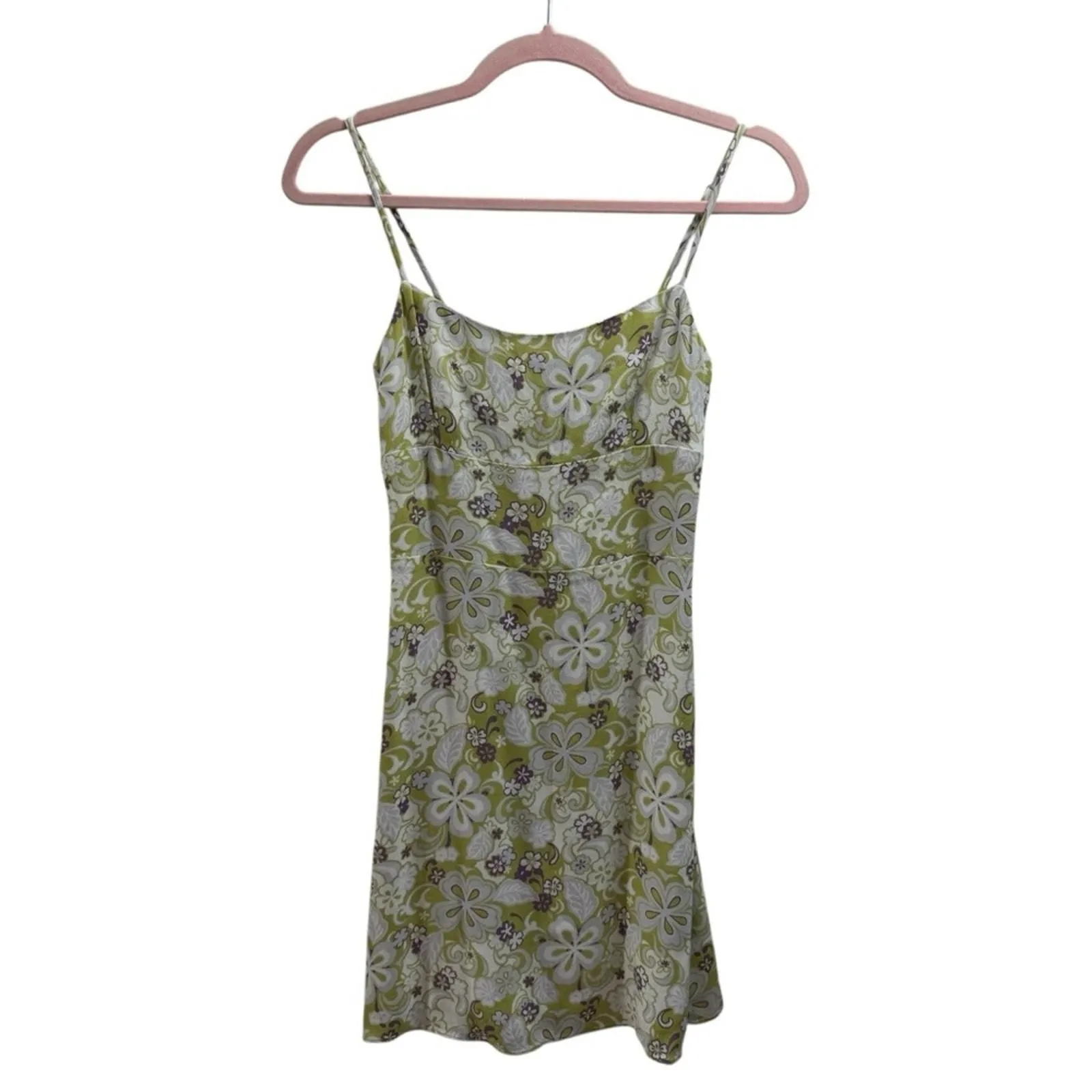 Product image for Aritzia Sunday Best Jackson Floral Green and White Spaghetti Strap Dress - pre-owned---excellent - Sunday Best