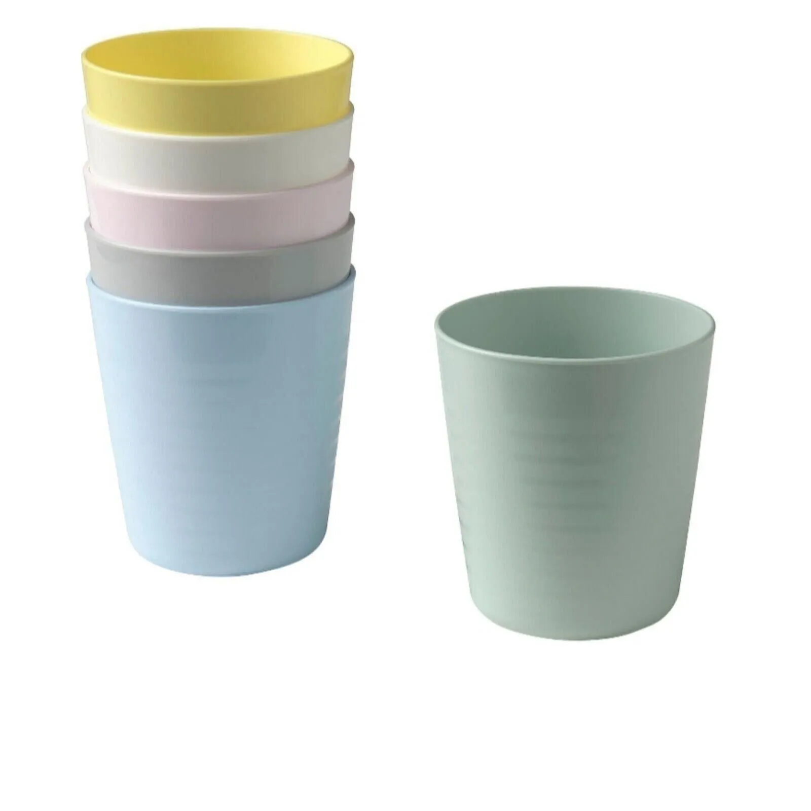 Product image for Ikea Kalas Children Kids Cups Tumblers Glasses Plastic Pastel Colors Set 6 New - new-with-box
