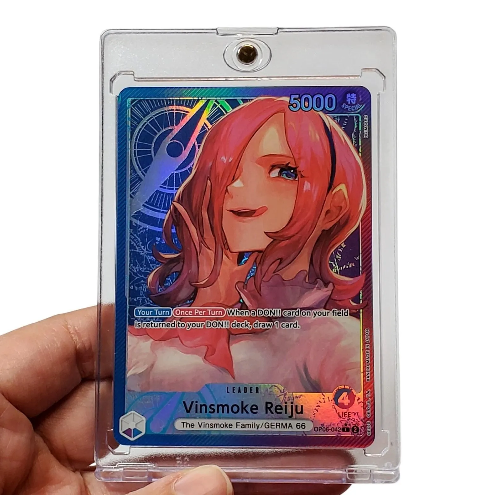 Product image for Vinsmoke Reiju Leader OP06-042 Alt Art One Piece Card Game English - light-played