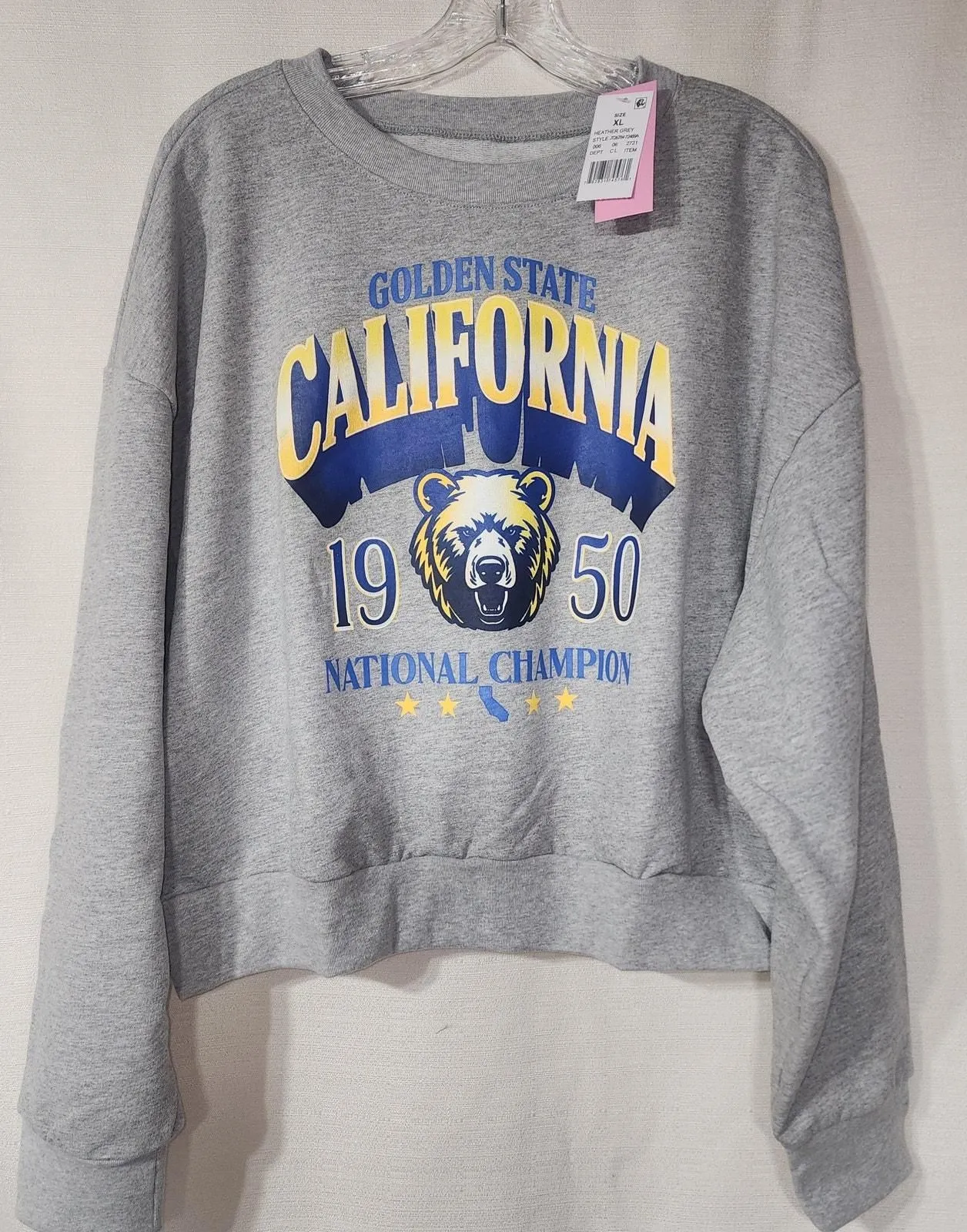 Product image for Golden state California 1950 national champion women's sweatshirt size XL - new-with-tags - modernlux