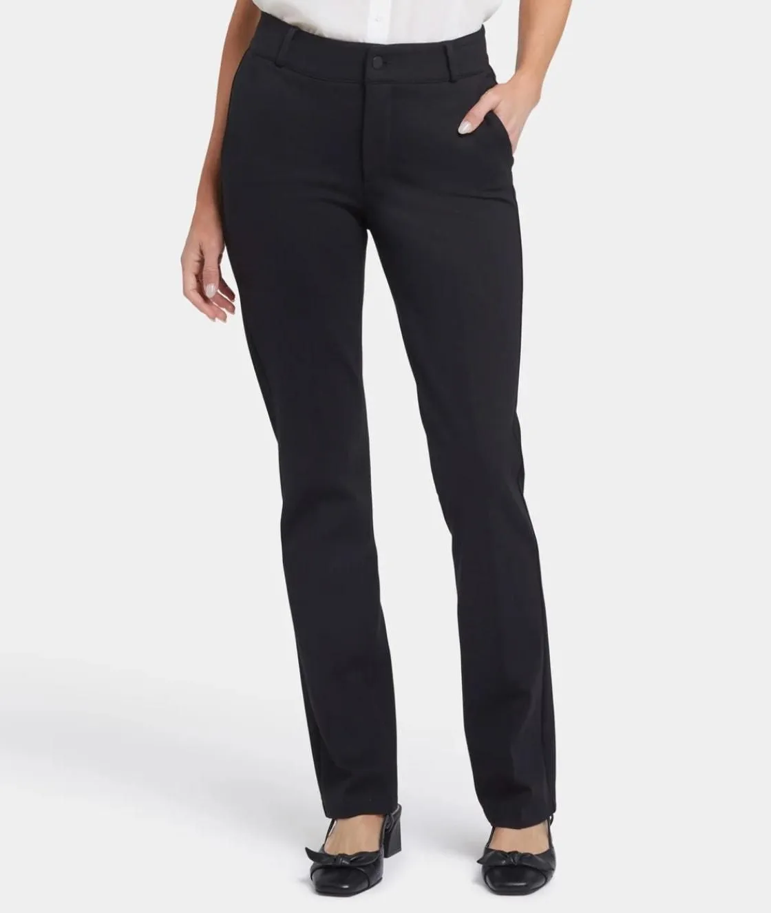 Product image for NYDJ Classic Trouser Pants Black - Size 12 - NWT - new-with-tags - NYDJ