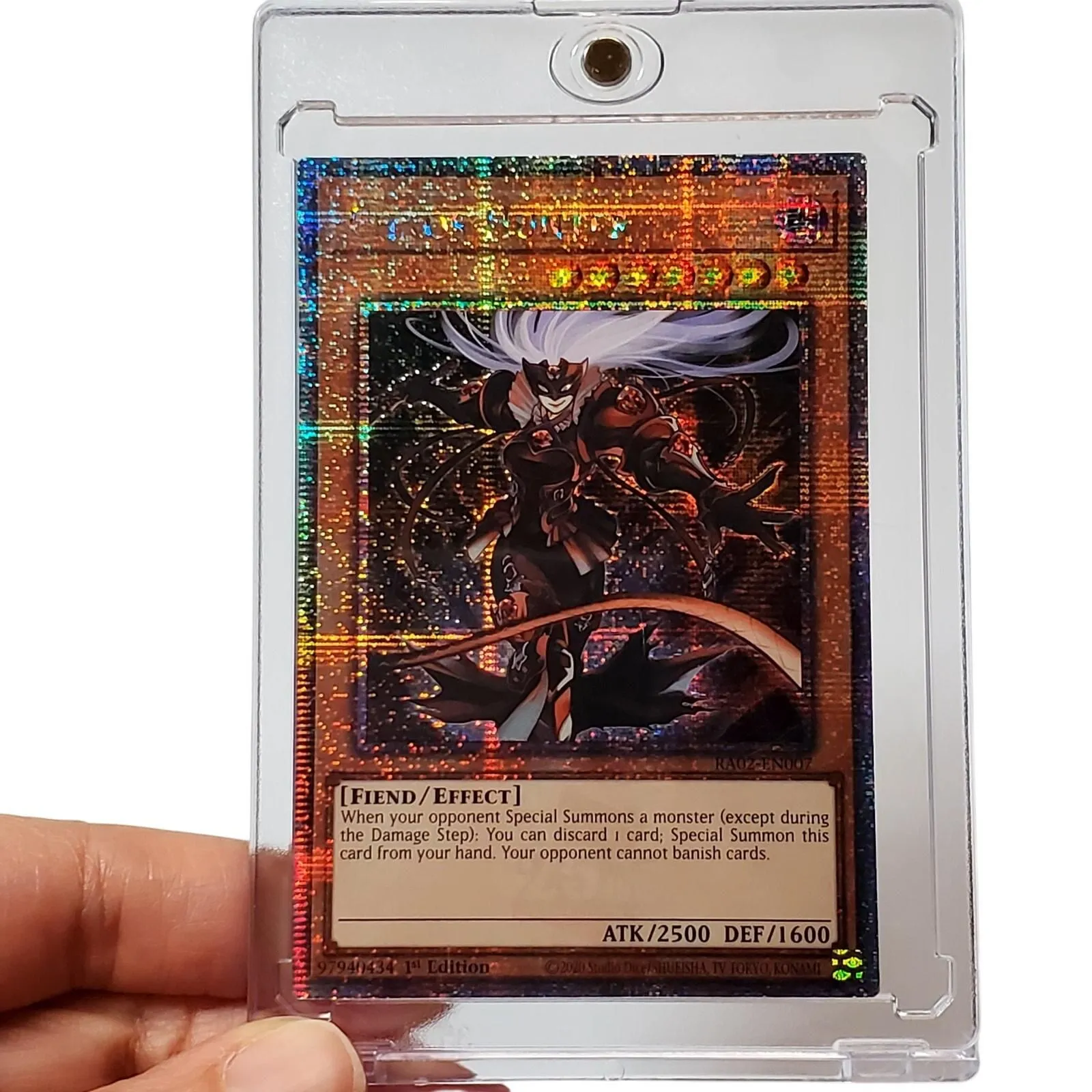 Product image for YuGiOh! Chaos Hunter RA02-EN007 Quarter Century Rare 1st Ed - near-mint