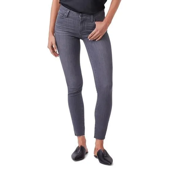 Product image for Paige Verdugo Ankle Cropped Mid Rise Skinny Jeans Bonnie Gray