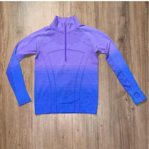 Product image for Ivivva by Lululemon Blue & Power Purple The Fastest Zip Pullover