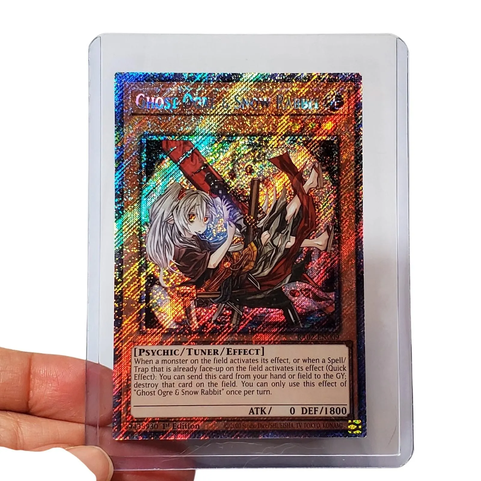 Product image for Ghost Ogre & Snow Rabbit Yu-Gi-Oh 1st Edition Trading Card RA02-EN009 - near-mint