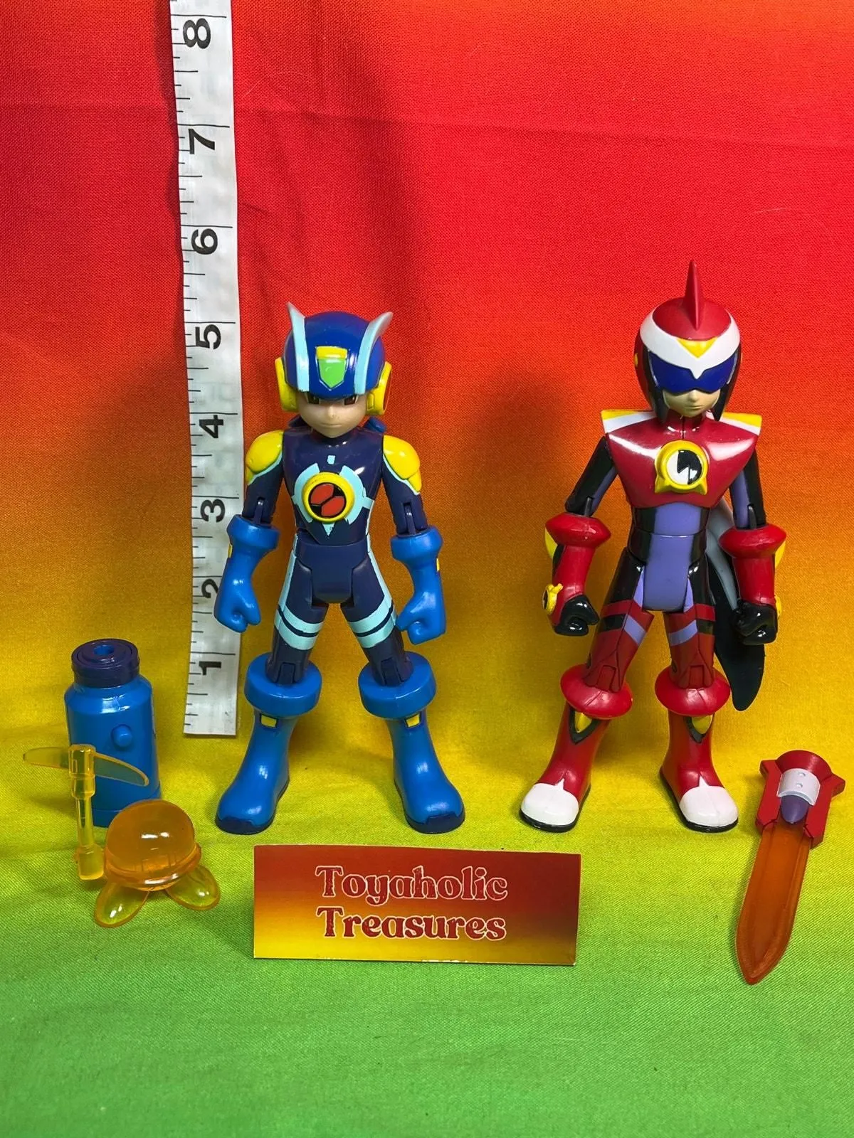 Product image for MegaMan NT Warrior Virus Attack Cross Fusion Protoman & Megaman Action Figures 