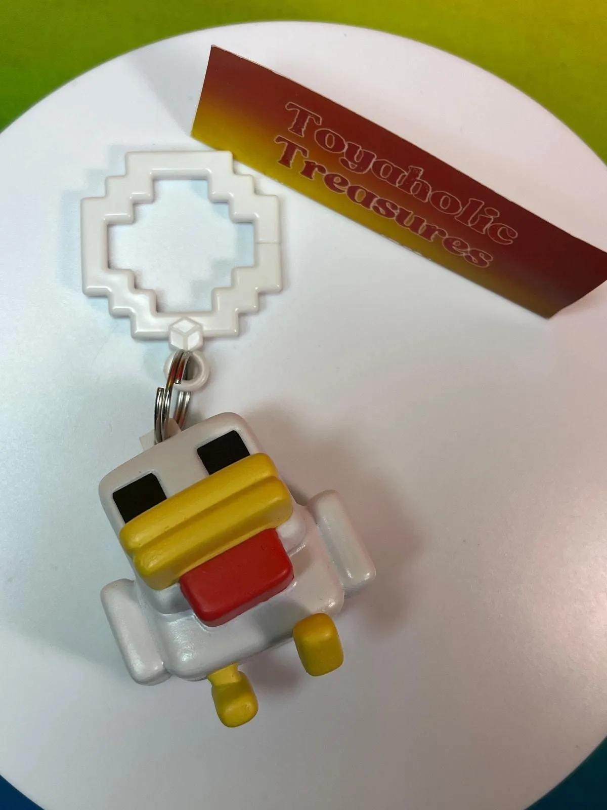 Product image for Mojang Minecraft Chicken Backpack Hanger Clip-On Keychain