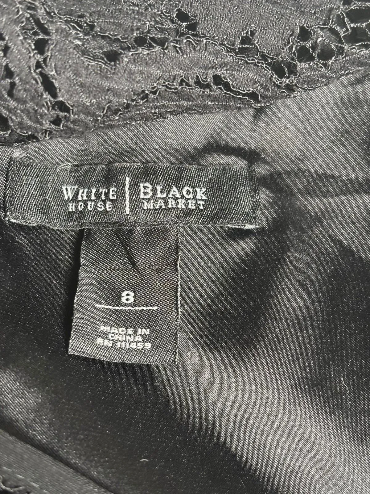 White House Black Market Lace Floral Dress Women's Size 8 Black Sleeveless  - White House Black Market  Whatnot: Shop, Sell, Connect