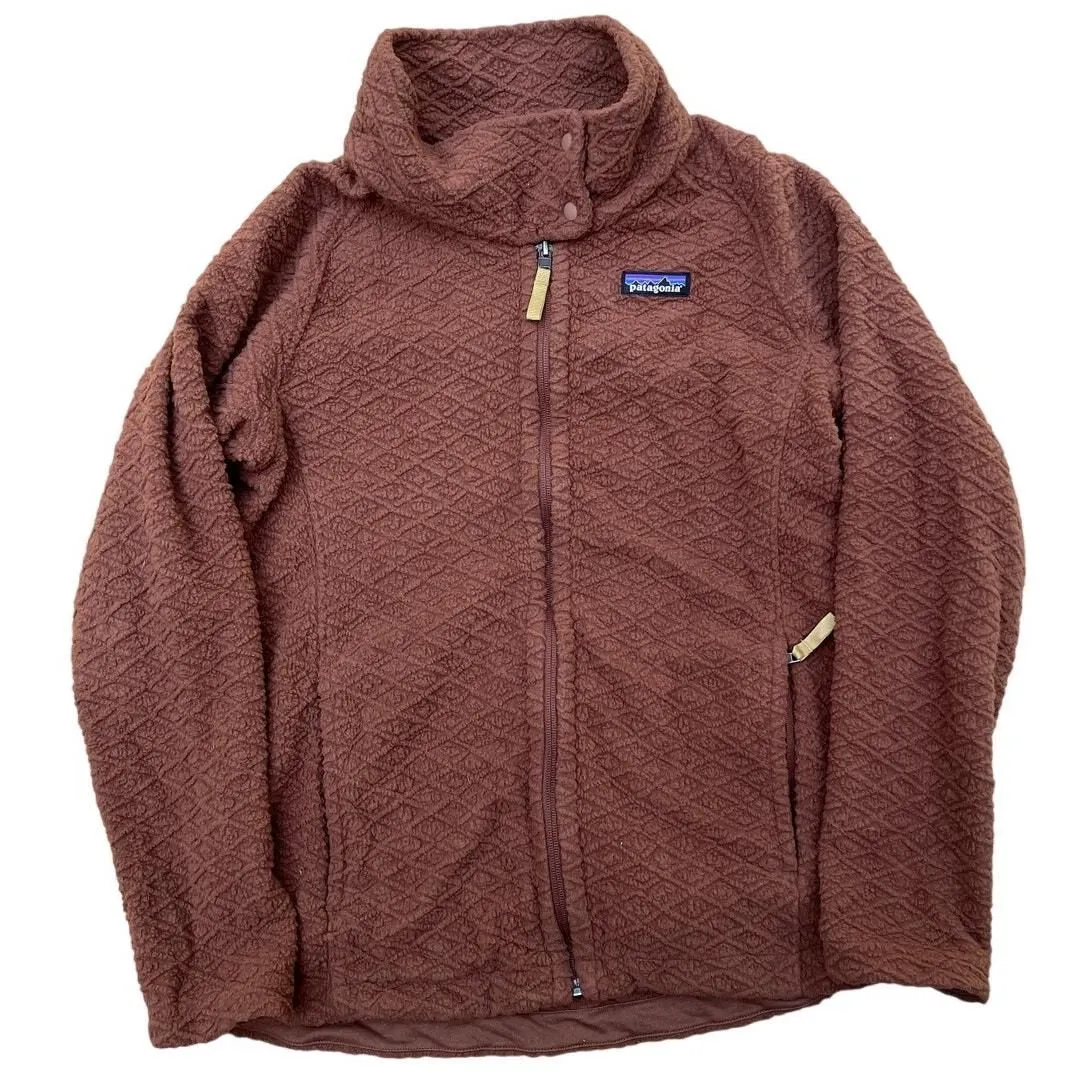 Patagonia Women's Brown Diamond Long Sleeve Full Zip Capra Jacket