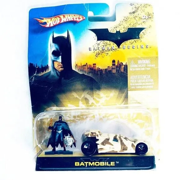 Product image for Hot Wheels 2005 Batman Figurine Batman Begins Batmobile Diecast Camouflage Vehic