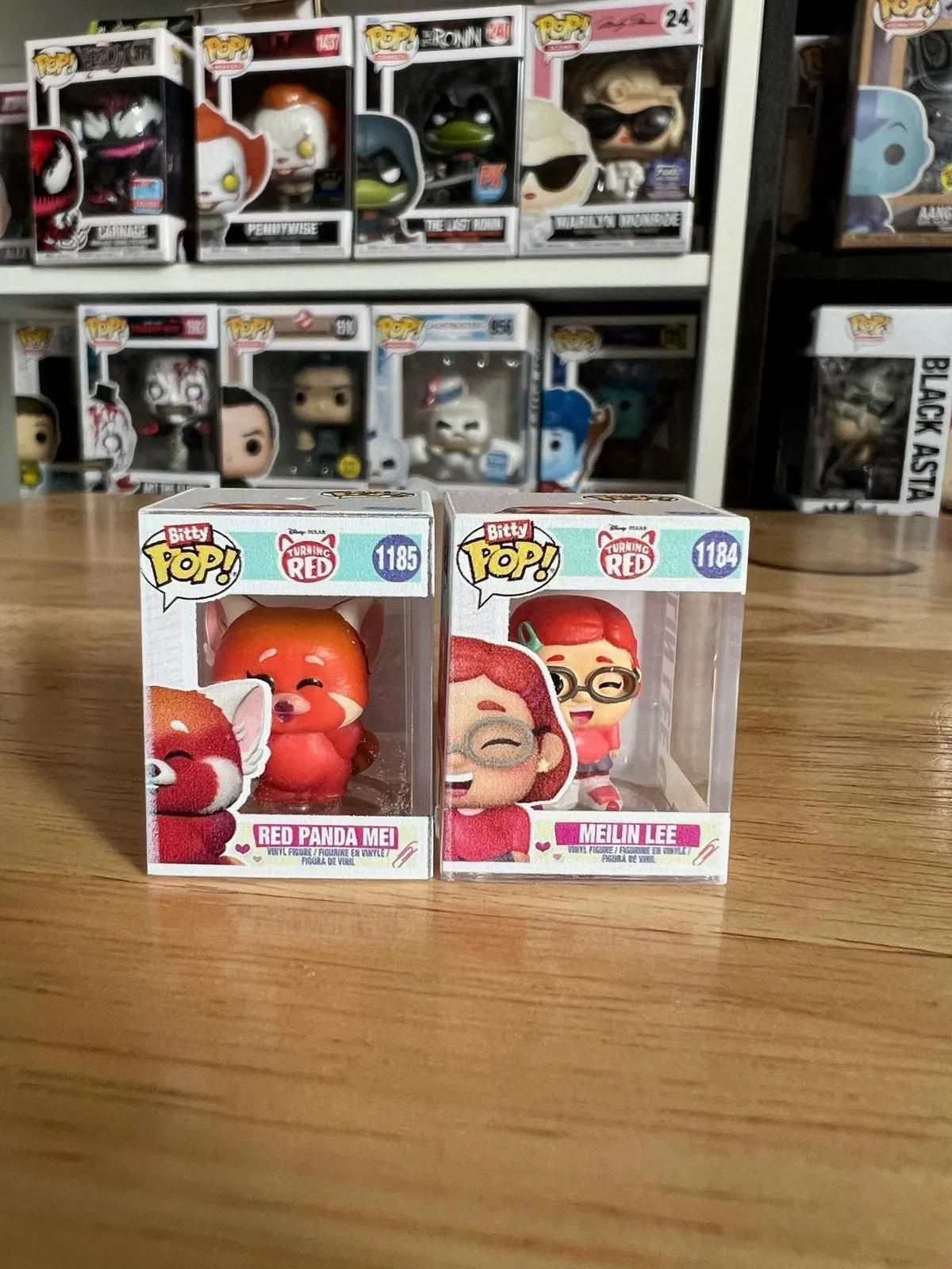 Product image for 2 Meilin Lee BITTY Funko Pops ULTRA RARE CHASE Human & Red Panda Turning Red Mei