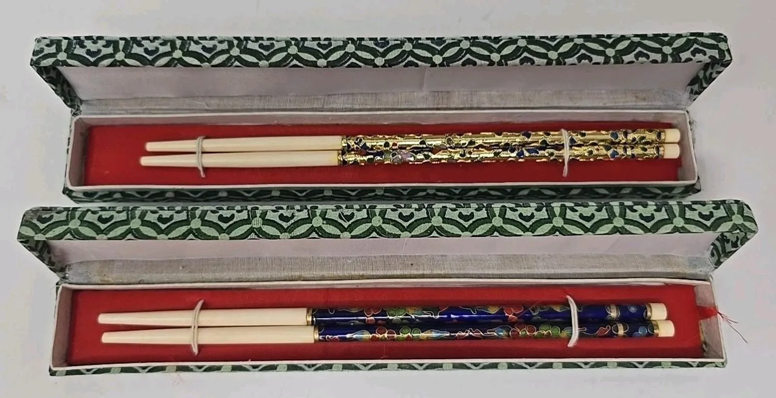 Product image for Vintage Cloisonne Ornate Chopsticks 2 Pair U306