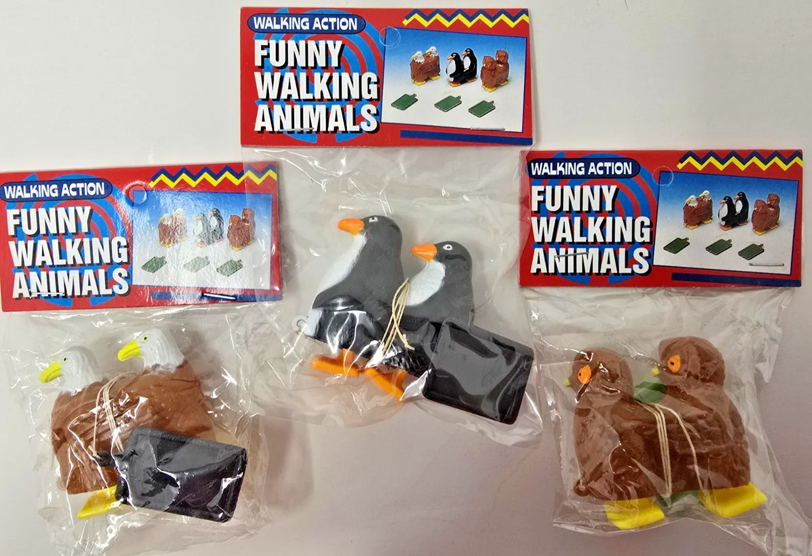 Product image for Vintage 3 Ramp Walker Twin Header Toy Vending Stock New Old Stock Set#3