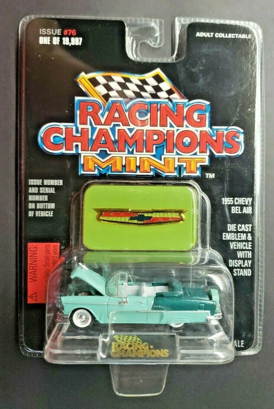 Product image for 1996 Racing Champions MINT - 1955 Chevy Bel Air Green #76 1:61 HW2
