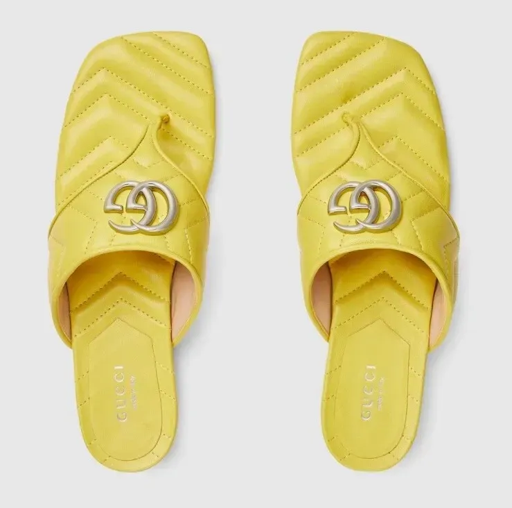 Product image for Gucci Women's Thong Sandals | Acid Lime | 36.5EU (6.5W) | (8132707813) | ( #49162)