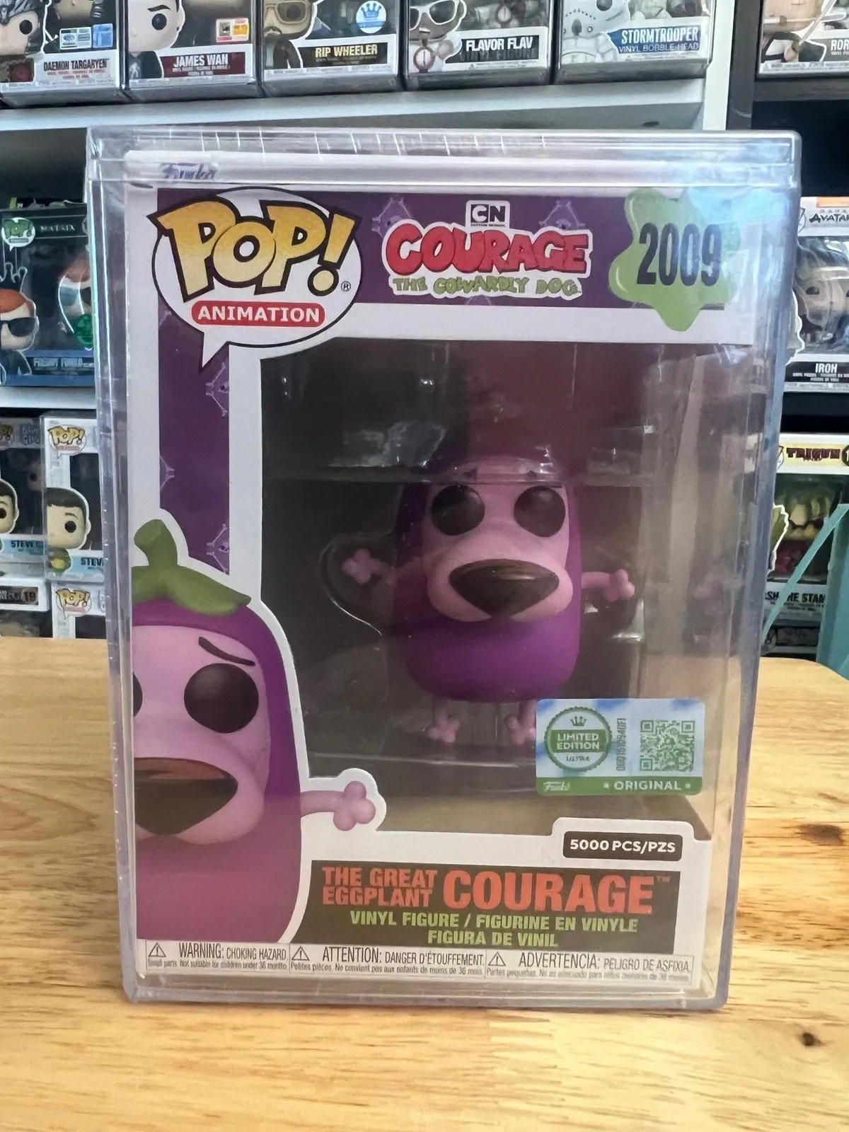 Product image for SOLD OUT 5000 PIECES LE Courage Cowardly Dog Eggplant Funko Pop #2009 Animation