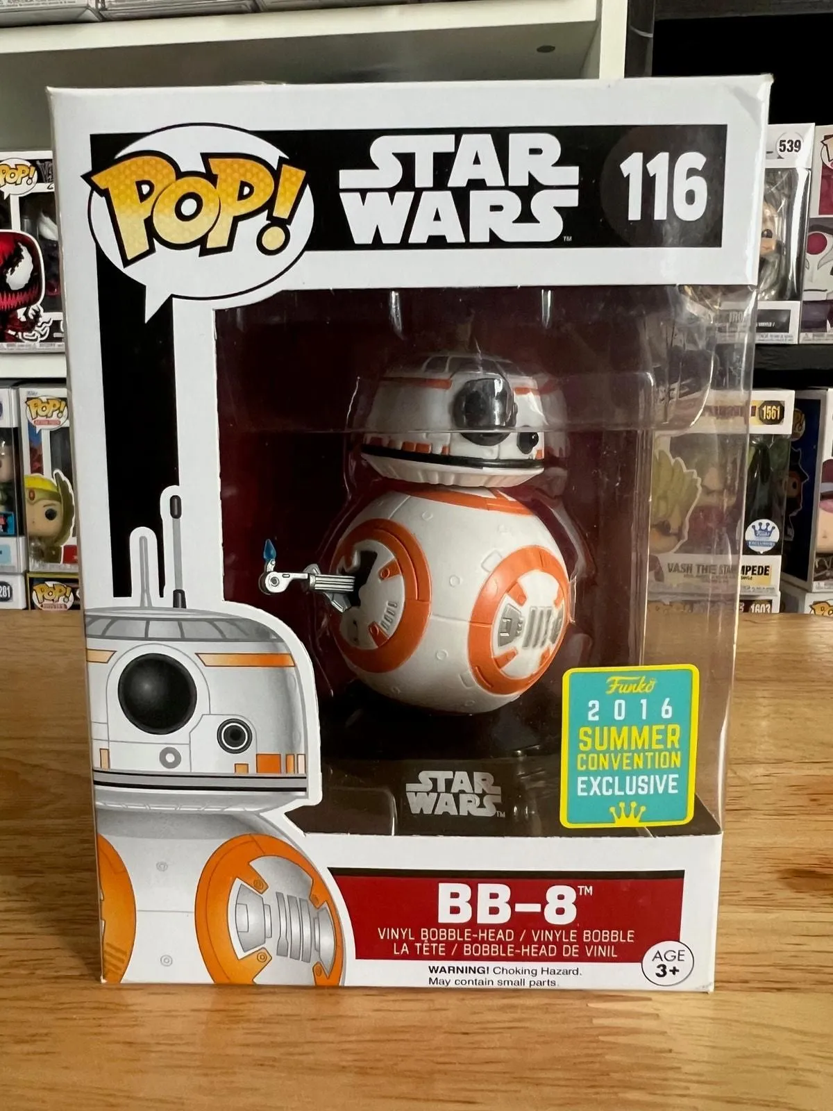 Product image for VAULTED EXCLUSIVE BB-8 Thumbs Up Star Wars Funko Pop Bobblehead #116 Awakens