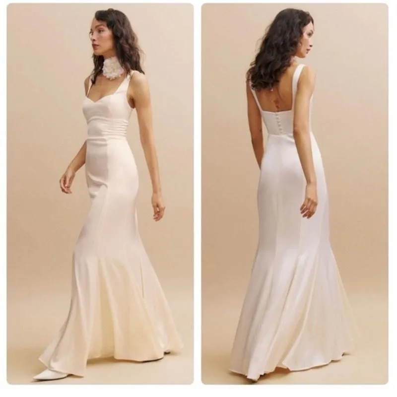 Product image for Reformation Payton Satin Dress in Fior Di Latte size 2 NWT - new-with-tags - Reformation