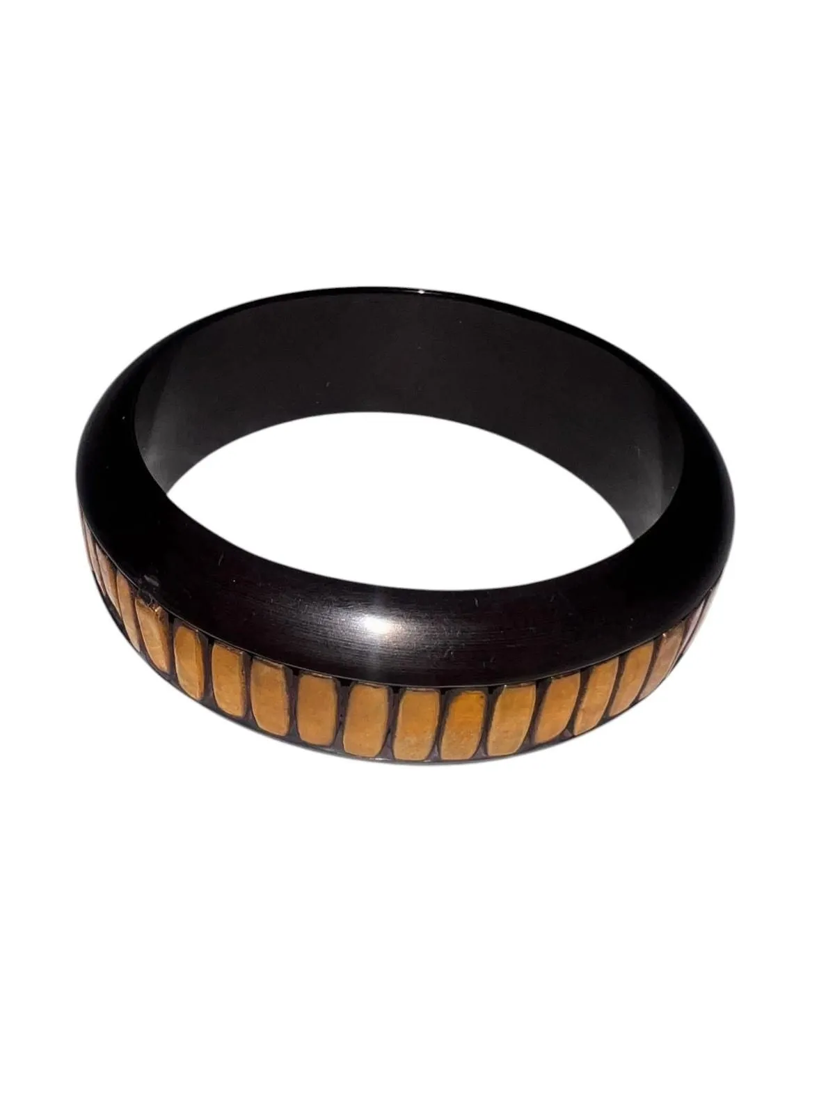 Product image for Iris Apfel & Bajalia Black & Gold Statement Bangle Bracelet - Bracelet - new