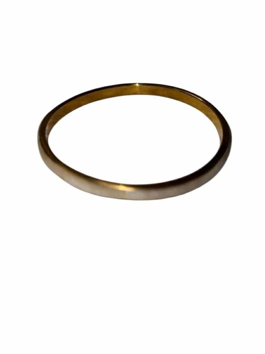 Product image for Iris Apfel & Bajalia White Inlay Gold Tone Bangle Bracelet Tribal Style NOS - Other - Bracelet - new