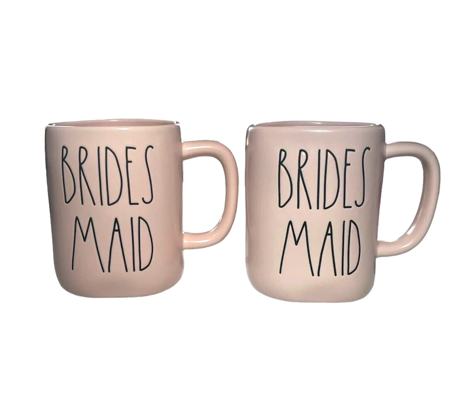 Product image for Rae Dunn “BRIDESMAID” Artisan Collection By Magenta Mug Set of 2 Pink Wedding - pre-owned---good