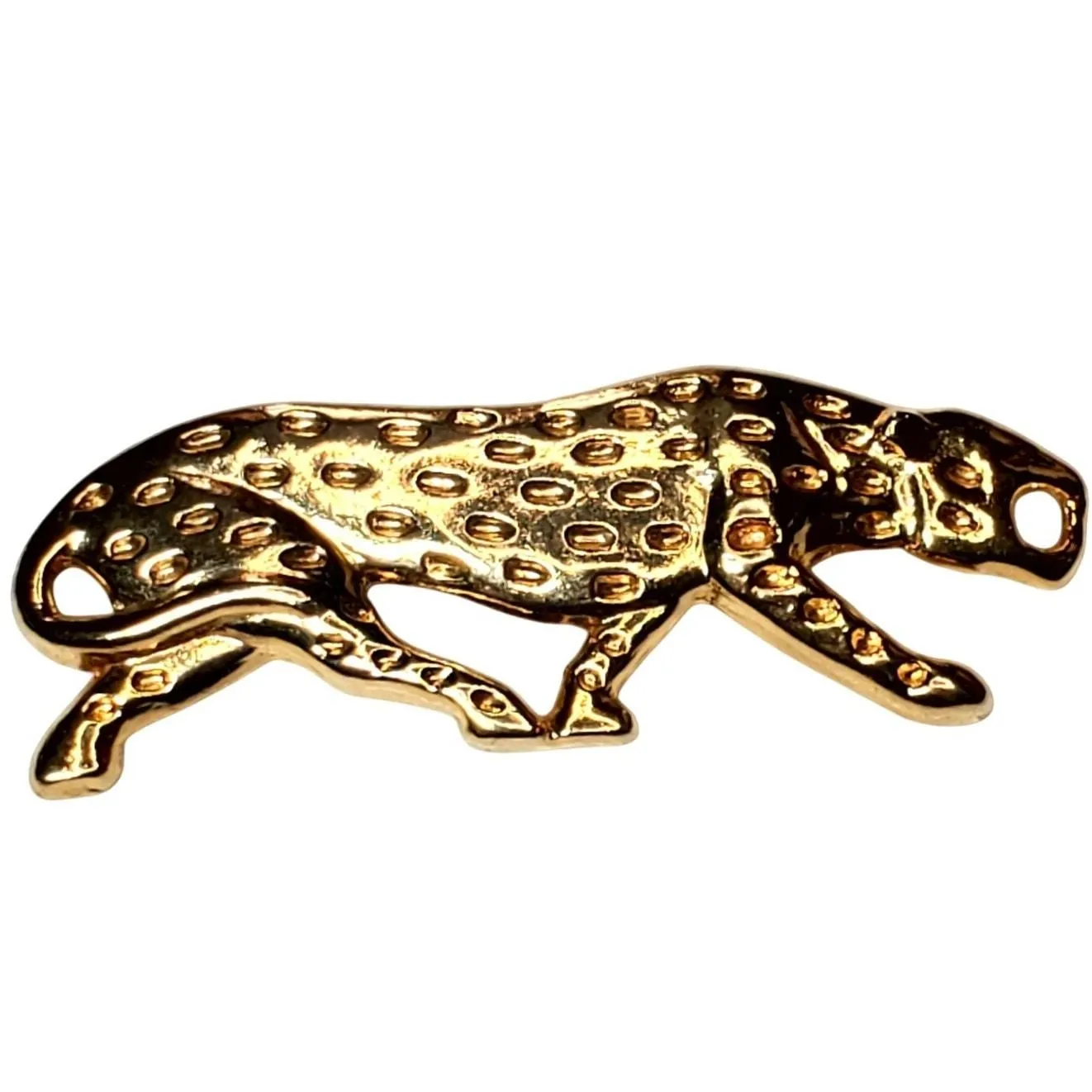 Product image for Walking Cheetah Gold Tone 3" Vtg Animalcore - Brooch - pre-owned---excellent