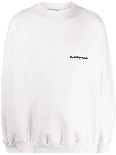 Product image for Balenciaga Crossed Off Crewneck | Ecru/Black | Size 2 (US M) | $895