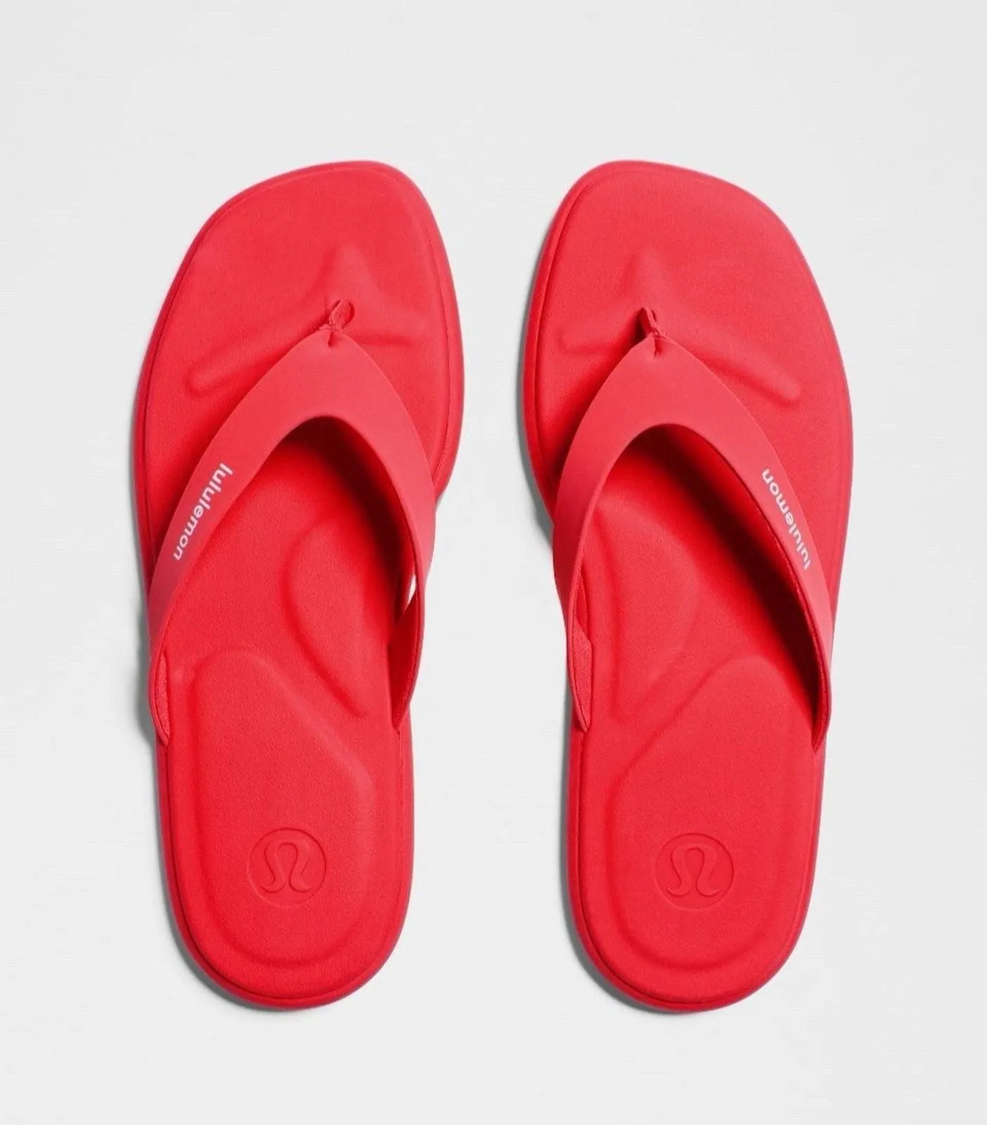 Product image for Lululemon Womens Restfeel Flip-Flop Red Glow/White Size 8 NWB Sold Out - new - Lululemon