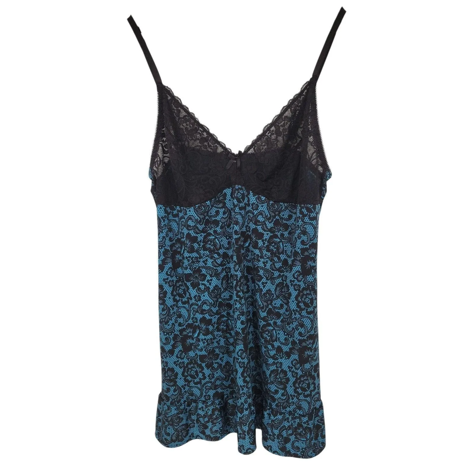 Product image for Y2K Babydoll Lace Slip Dress Lingerie Dark Coquette Fairy Goth Floral Size 1X - Delta Burke