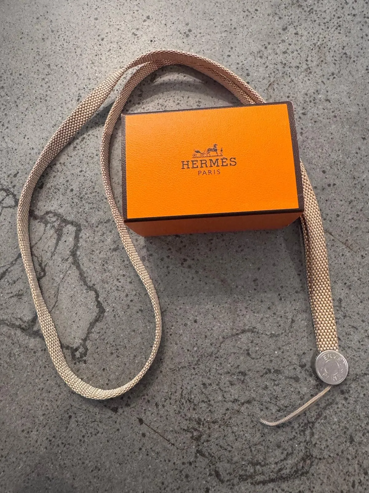 Product image for 252 Beige Hermes Serie Keychain Strap Authentic