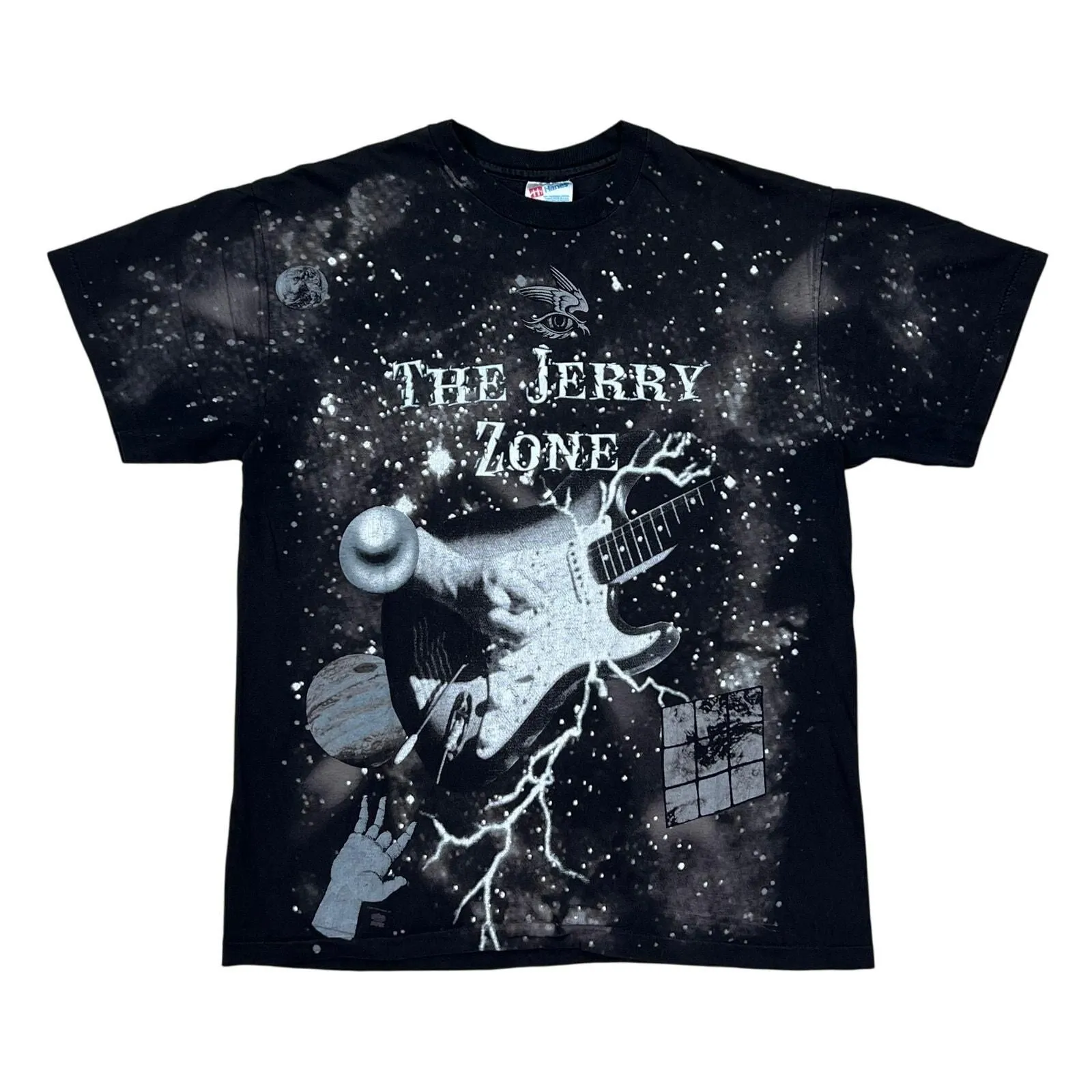 Product image for Vintage 1994 Jerry Garcia The Jerry Zone Twilight Zone Parody AOP Tee - pre-owned---fair - Hanes