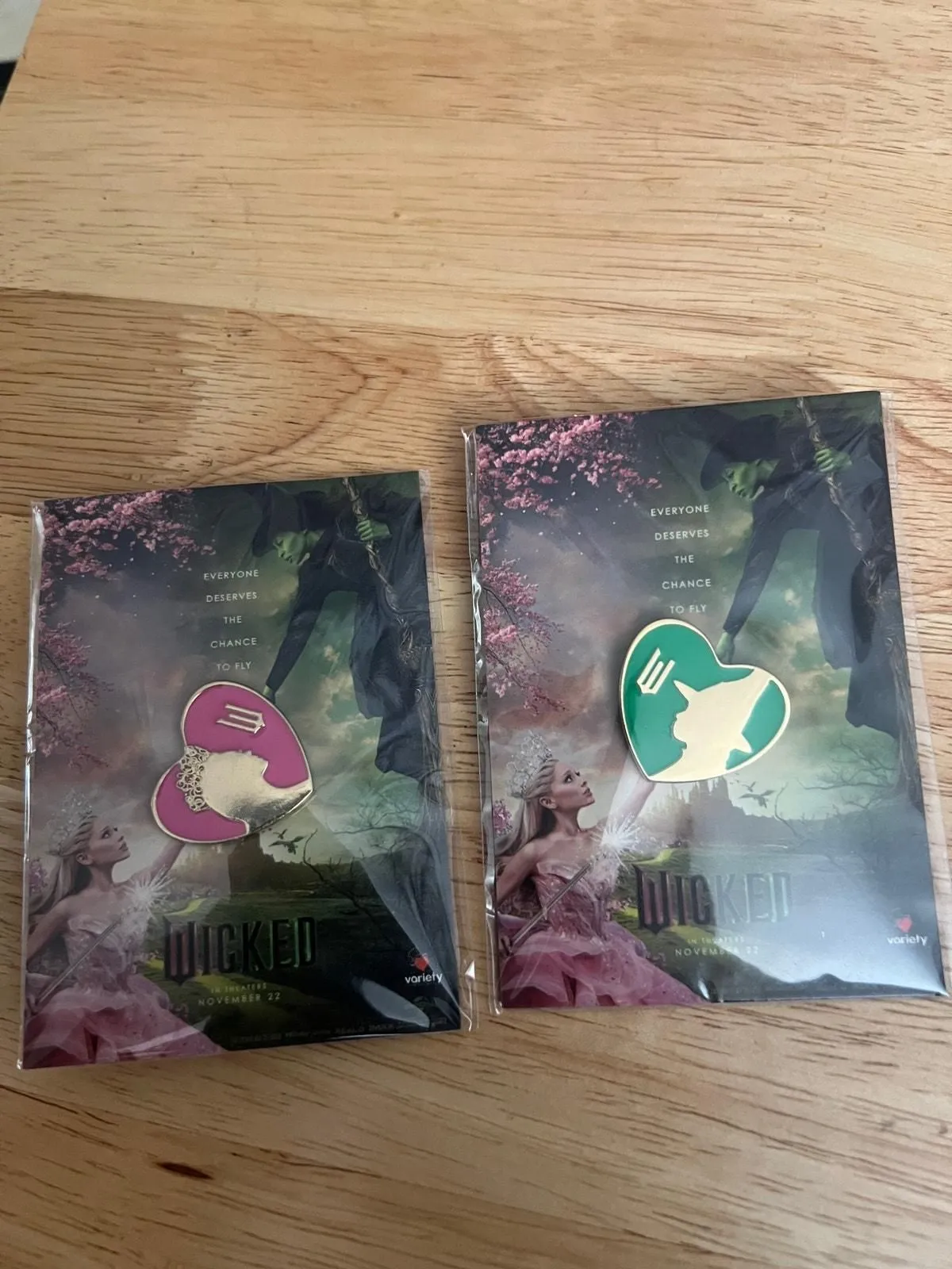 Product image for EXCLUSIVE AMC Glinda & Elphaba Heart Pins Wicked Theater EXCLUSIVE Movies Oz EXC