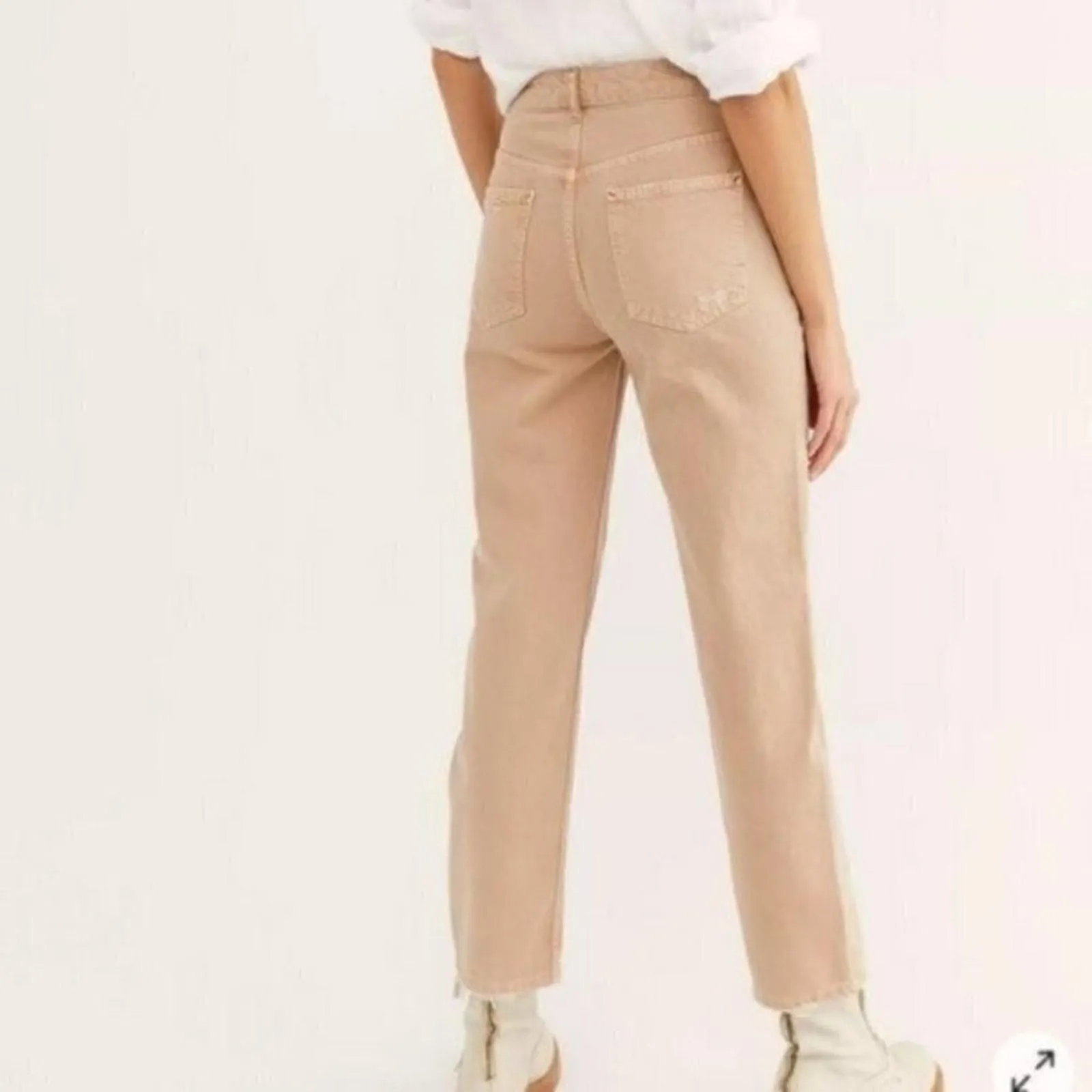 Product image for Free People Dakota Straight Leg Jeans Khaki sz 27 - new-without-tags - Free People