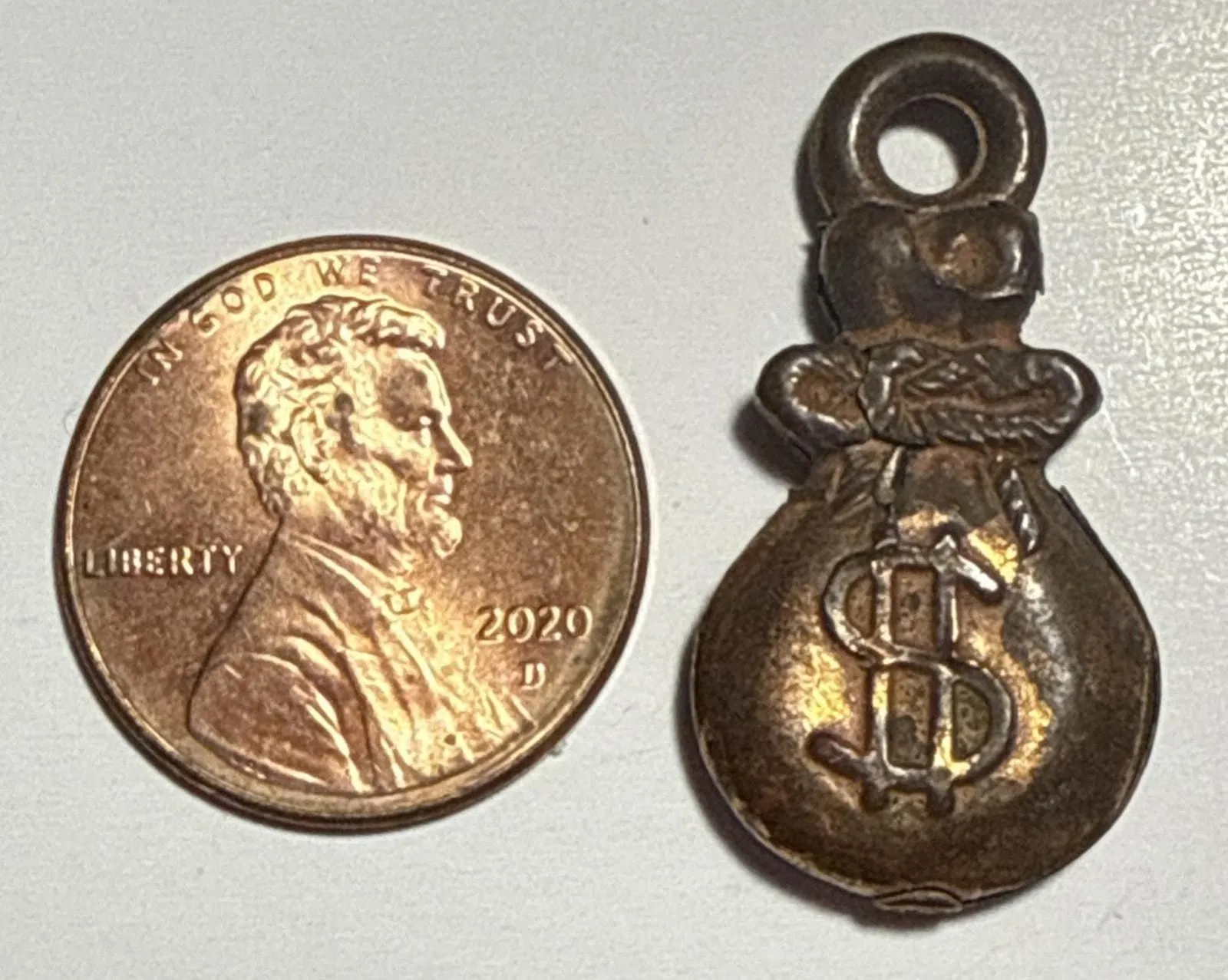 Product image for Vintage Cracker Jack Money Bag Metallic Charm 1L