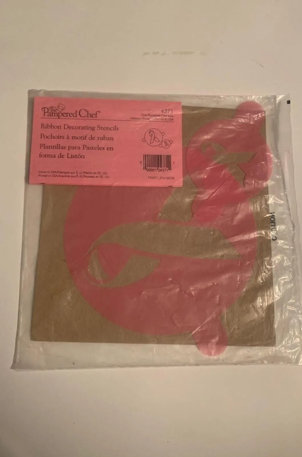 Product image for The Pampered Chef 4371 new HWC Pink Stencil
