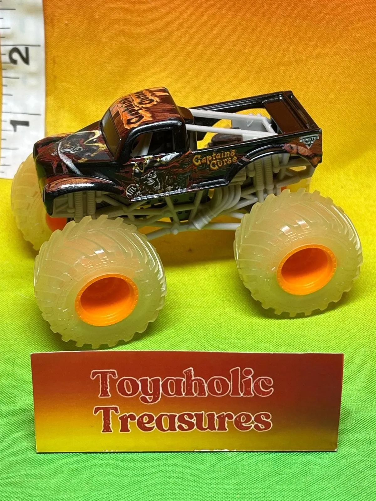 Product image for Monster Jam Captains Curse Clear Glow Tires Trucs