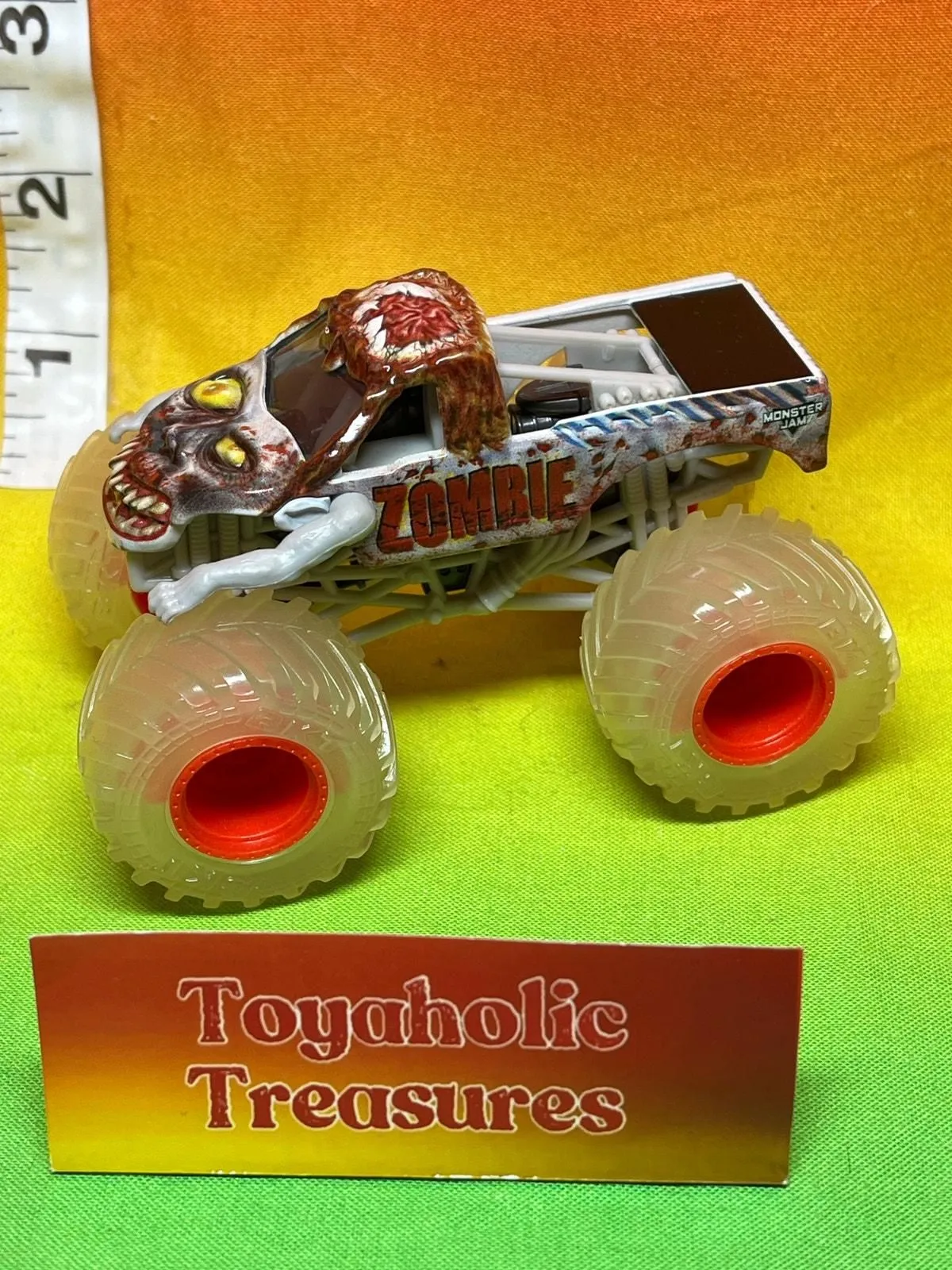 Product image for Monster Jam Zombie Clear Glow Tires Truck