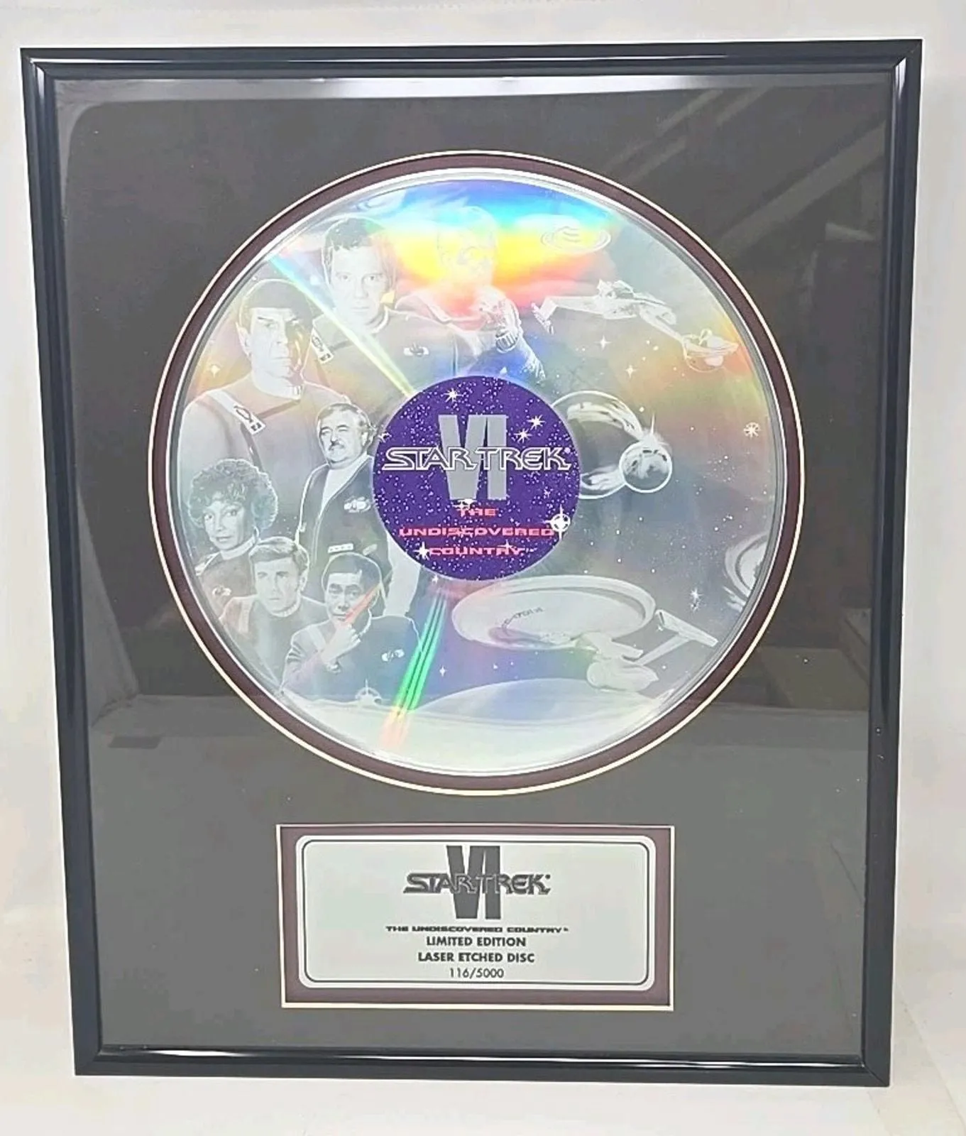 Product image for STAR TREK VI The Undiscovered Country Limited Edition 116/2500 Laser Etched Disc