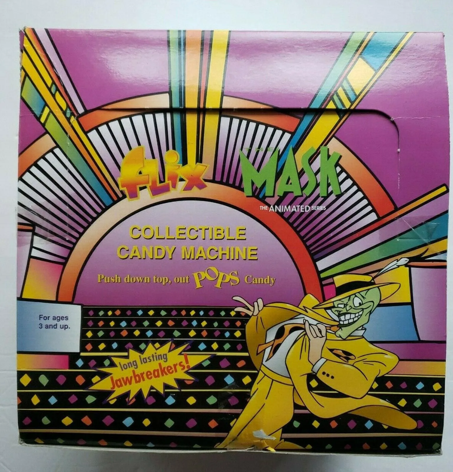 Product image for Vintage Flix The Mask Candy Machine Dispensers Sealed Jawbreakers Case Box New